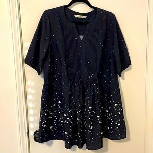 eShakti Wayward Fancies Celestial Long Shirt Dress 1x